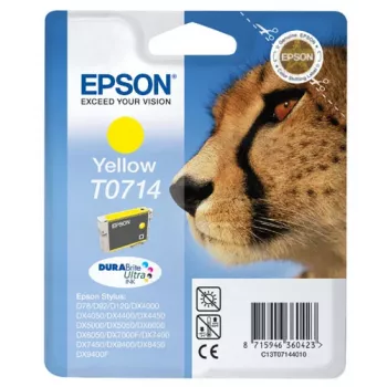 Epson Cheetah Singlepack Yellow T0714 DURABrite Ultra rašalas