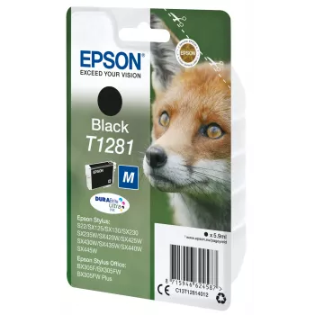 Epson T1281 Fox juodos spalvos rašalo kasetė (vienetinė)