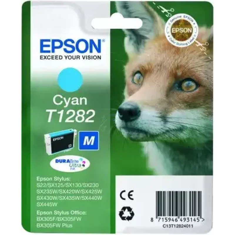 Epson Fox Singlepack Cyan T1282 DURABrite Ultra rašalo kasetė