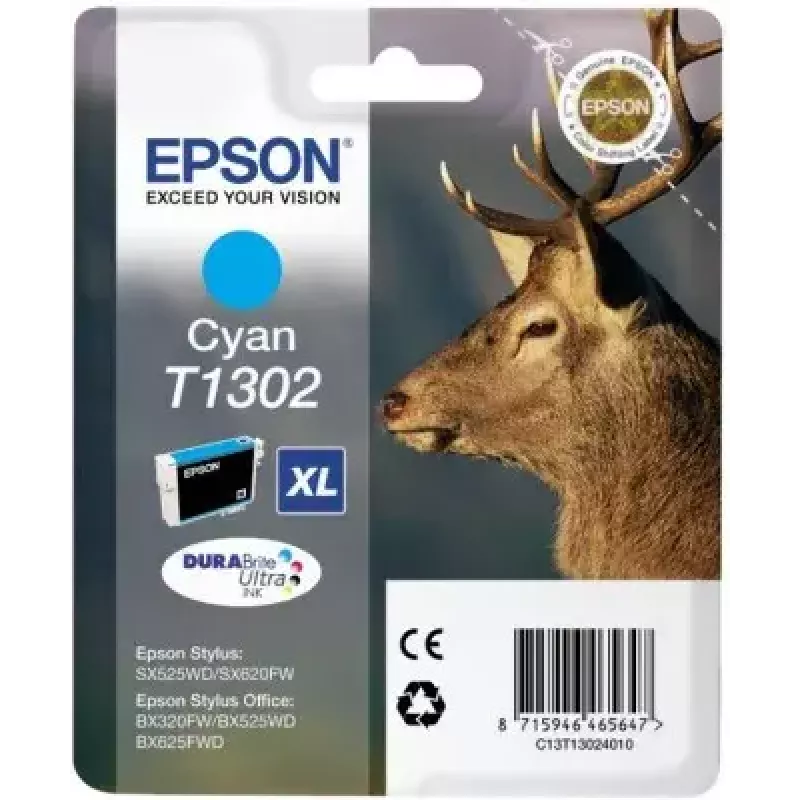 Epson Stag Singlepack Cyan T1302 DURABrite Ultra rašalinė kasetė