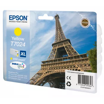 Epson Eiffel Tower kasetė su rašalu XL Yellow 2k, didelės talpos, geltona, pigmentinis rašalas, 21,3 ml, 1 vnt.