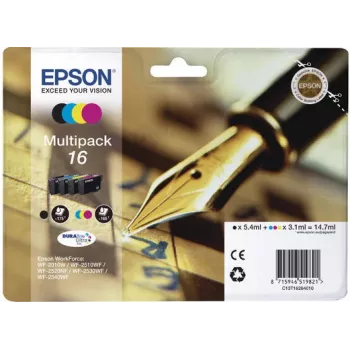 Originalūs Epson DuraBrite Ultra rašaliniai kasetės C13T16264010 (juoda, žydra, purpurinė, geltona) multipack