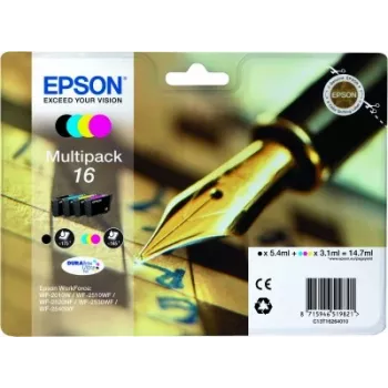 Originalūs Epson DuraBrite Ultra rašaliniai kasetės C13T16264010 (juoda, žydra, purpurinė, geltona) multipack