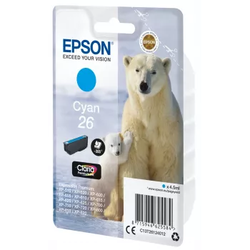 Epson Claria Premium rašalo kasetė Cyan 26 (C13T26124012)