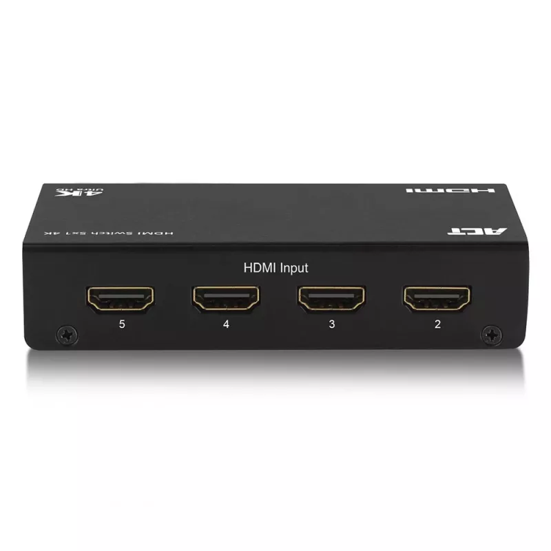 ACT AC7840 5x1 HDMI jungiklis, 3D ir 4K palaikymas, juodas