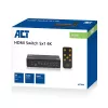 ACT AC7840 5x1 HDMI jungiklis, 3D ir 4K palaikymas, juodas