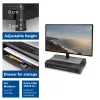 ACT monitor stovas itin platus su stalčiumi, reguliuojamas aukštis, laisvai pastatomas, 10 kg, 81,3 cm (32 colių), aukščio reguliavimas, juodas
