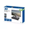 ACT monitor stovas itin platus su stalčiumi, reguliuojamas aukštis, laisvai pastatomas, 10 kg, 81,3 cm (32 colių), aukščio reguliavimas, juodas