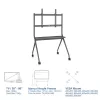 ACT Mobilus televizoriaus / monitoriaus grindinis stovas, 50–86 colių, VESA, 127 cm (50 col.), 2,18 m (86 col.), 200 x 200 mm – 800 x 600 mm, aliuminis, plastikas, plienas, pilka