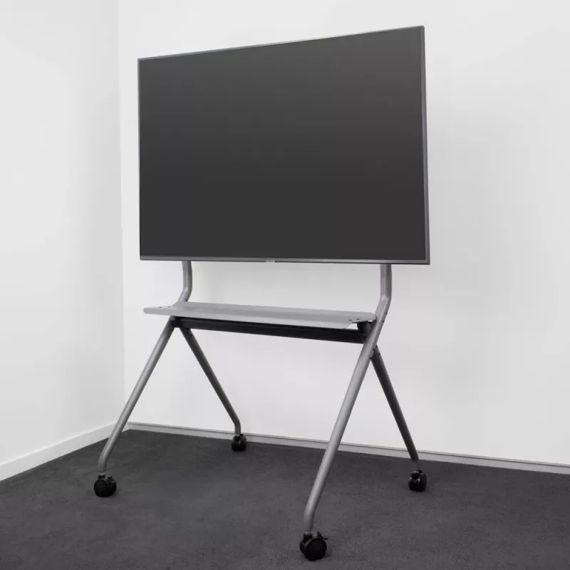 ACT Mobilus televizoriaus / monitoriaus grindinis stovas, 50–86 colių, VESA, 127 cm (50 col.), 2,18 m (86 col.), 200 x 200 mm – 800 x 600 mm, aliuminis, plastikas, plienas, pilka