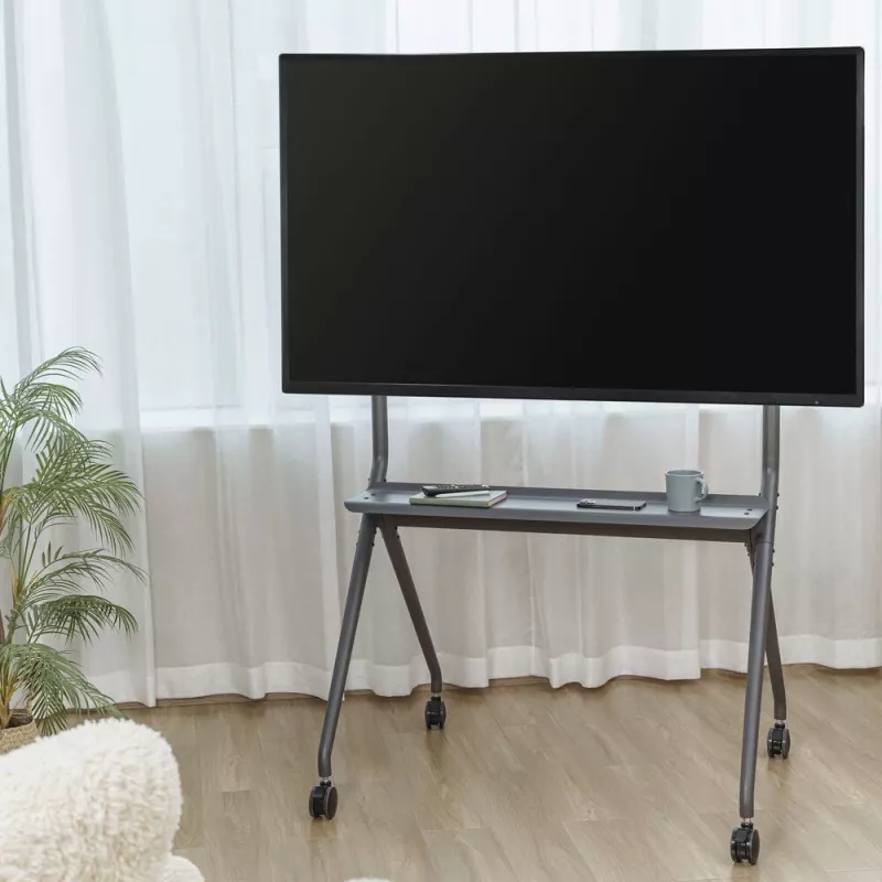 ACT Mobilus televizoriaus / monitoriaus grindinis stovas, 50–86 colių, VESA, 127 cm (50 col.), 2,18 m (86 col.), 200 x 200 mm – 800 x 600 mm, aliuminis, plastikas, plienas, pilka
