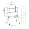 ACT Mobilus televizoriaus / monitoriaus grindinis stovas, 50–86 colių, VESA, 127 cm (50 col.), 2,18 m (86 col.), 200 x 200 mm – 800 x 600 mm, aliuminis, plastikas, plienas, pilka
