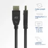 ACT AK4081 DisplayPort 2.1 laidas 1 m, juodas