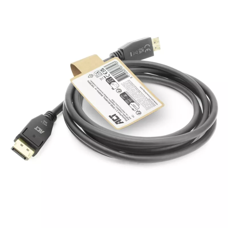 ACT AK4081 DisplayPort 2.1 laidas 1 m, juodas