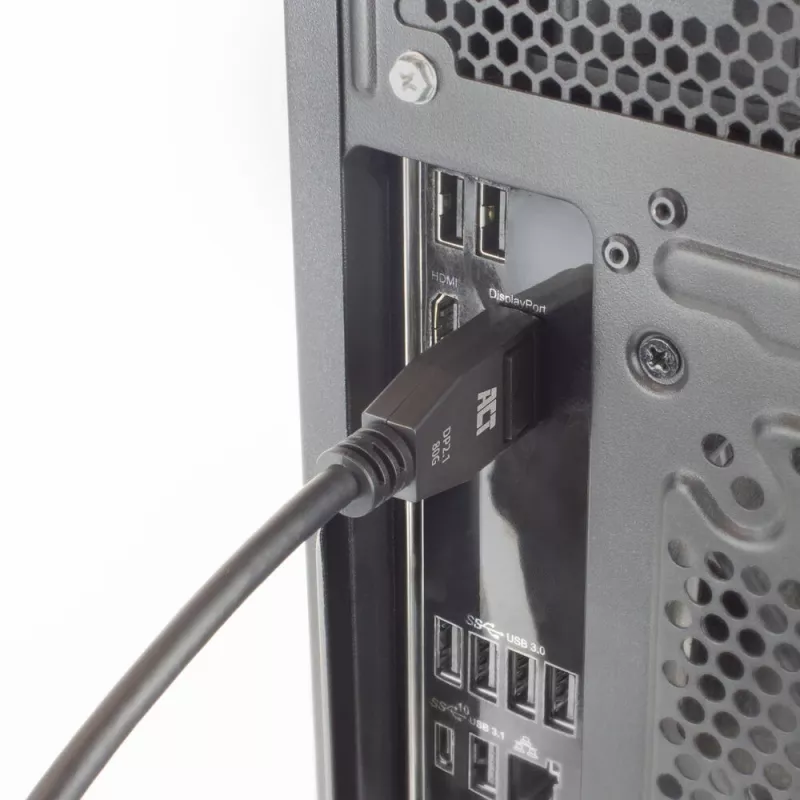 ACT AK4081 DisplayPort 2.1 laidas 1 m, juodas
