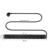 ACT ilginimo laidas PDU 19 colių su CEE7/7 kištuku ir 9 F tipo lizdais, 3 m H05VV-F 3G1.5