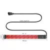 Maitinimo paskirstymo įrenginys ACT PD3004 19 colių C14 IEC60320 su 8 F tipo lizdais, 3 m H05VV-F 3G1.0, 230 V 10 A