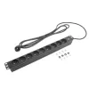 ACT prailginimo blokas PDU 19 colių CEE7/7 su 9 E tipo kištukiniais lizdais, 3 m H05VV-F 3G1.5