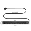 ACT prailginimo blokas PDU 19 colių CEE7/7 su 9 E tipo kištukiniais lizdais, 3 m H05VV-F 3G1.5