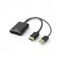 ACT AC7536 vaizdo kabelio adapteris 0,24 m HDMI + USB DisplayPort juodas