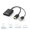 ACT AC7536 vaizdo kabelio adapteris 0,24 m HDMI + USB DisplayPort juodas
