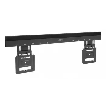 ACT fiksuotas TV laikiklis prie sienos AC8356, 37–80 colių, itin plonas, VESA 200×200–600×400, 75 kg talpa, 9,5 mm tarpas, juodas