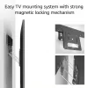ACT fiksuotas TV laikiklis prie sienos AC8356, 37–80 colių, itin plonas, VESA 200×200–600×400, 75 kg talpa, 9,5 mm tarpas, juodas
