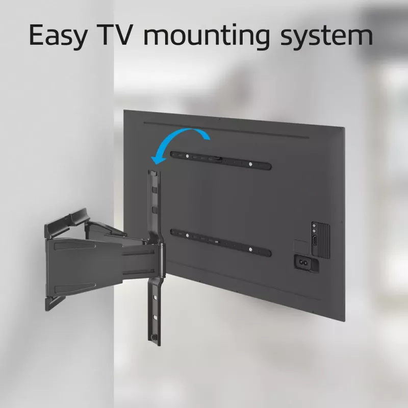 Pilno judesio TV sieninis laikiklis ACT AC8357 43–90 colių ekranams, VESA 100x200–600x400, pakreipimas -15°–3°, pasukimas ±30°, maks. apkrova 50 kg, itin plonas