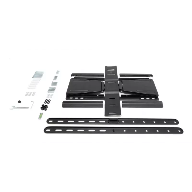 Pilno judesio TV sieninis laikiklis ACT AC8357 43–90 colių ekranams, VESA 100x200–600x400, pakreipimas -15°–3°, pasukimas ±30°, maks. apkrova 50 kg, itin plonas