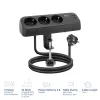 ACT AC2480 stalinis rozetinis blokas su 3 F tipo lizdais, 30W Power Delivery, USB Type-C/A prievadais, 1.5 m kabeliu