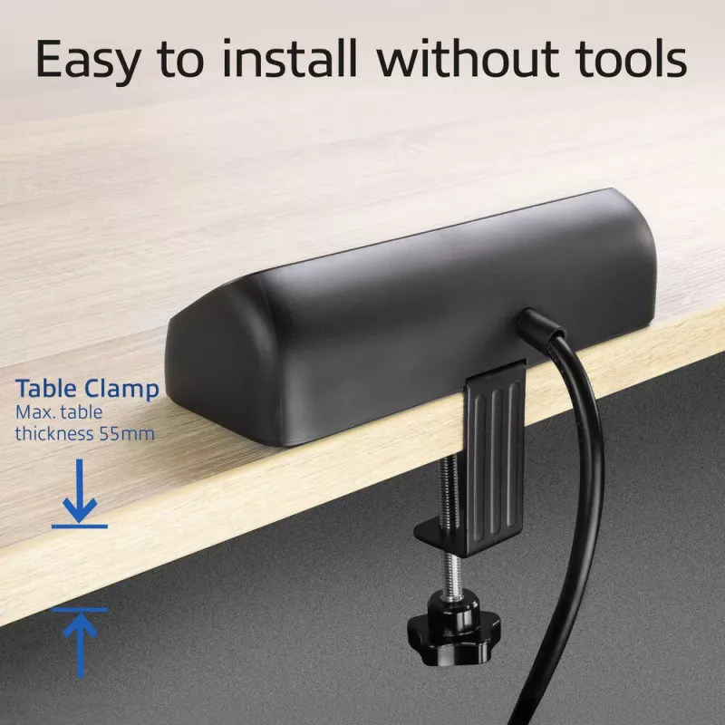 ACT AC2480 stalinis rozetinis blokas su 3 F tipo lizdais, 30W Power Delivery, USB Type-C/A prievadais, 1.5 m kabeliu