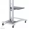 Neomounts PLASMA-M1800E mobilus grindinis stovas televizoriui 27-70 colių, sidabrinis