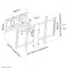 TV laikiklis prie sienos Neomounts LFD-W8000 — vieno ekrano, 60–100 col. (152,4–254 cm), 80 kg, VESA 200x200–900x600, pakreipimas 0–20°, 7–62,5 cm, juodas