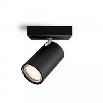 Philips myLiving Kosipo lubinis/sieninis prožektorius, paviršinis šviestuvas, GU10, 1 lempa, LED, 220-240 V, juodas
