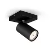 Philips myLiving Kosipo lubinis/sieninis prožektorius, paviršinis šviestuvas, GU10, 1 lempa, LED, 220-240 V, juodas