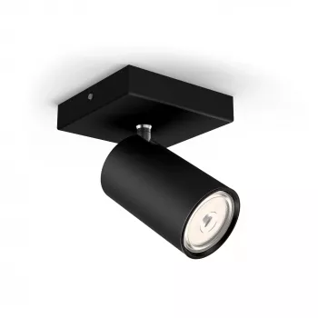 Philips myLiving Kosipo lubinis/sieninis prožektorius, paviršinis šviestuvas, GU10, 1 lempa, LED, 220-240 V, juodas