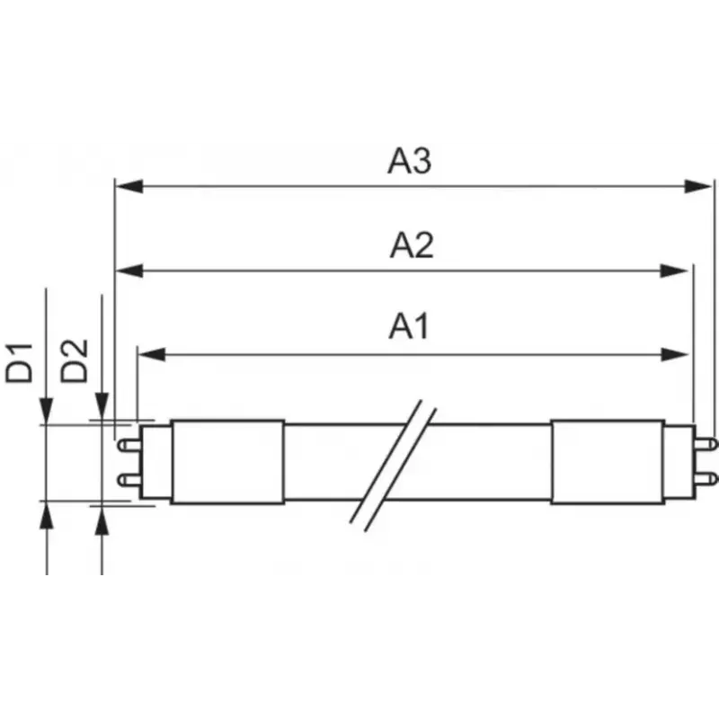 Philips MAS LEDtube 1500mm energiją taupanti lempa balta 3300 K 20 W G13