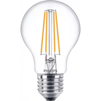 Philips Filament Lemputė Skaidri 60W A60 E27 x3, 7 W, 60 W, E27, 806 lm, 15000 h, Šilta balta