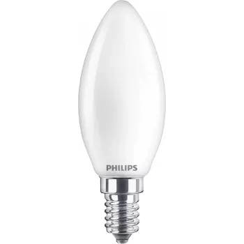 Philips Filament Candle Frosted 40W B35 E14 x2 – LED lemputė, 4.3 W, 40 W, E14, 470 lm, 15000 h, šilta balta