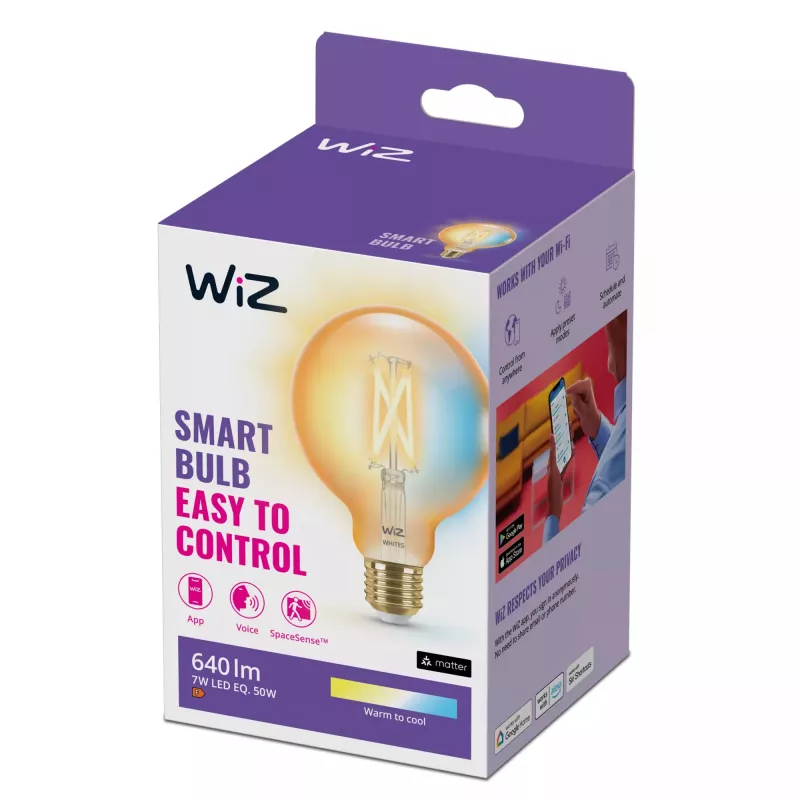 Išmanioji lemputė WiZ 929002418101 G95 vintažinis gaublys 6.7 W E27 220-240 V