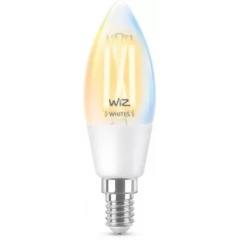 Išmanioji lemputė WiZ Filament Candle skaidri 4.9W C35 E14 Wi-Fi balta