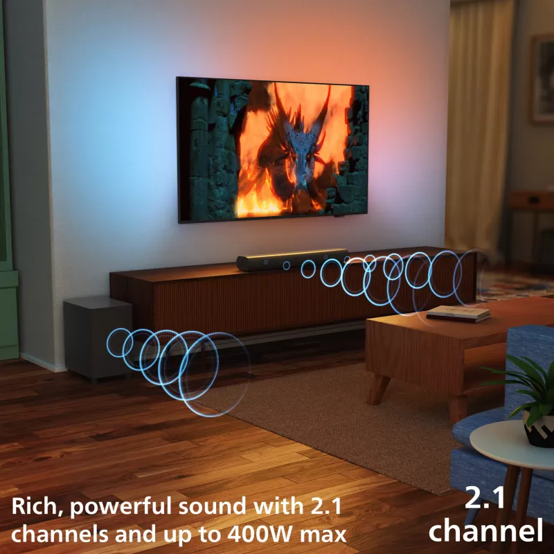 Garsiakalbis Soundbar Philips TAB6100/10 2.1 kanalų 80 W RMS Dolby Atmos