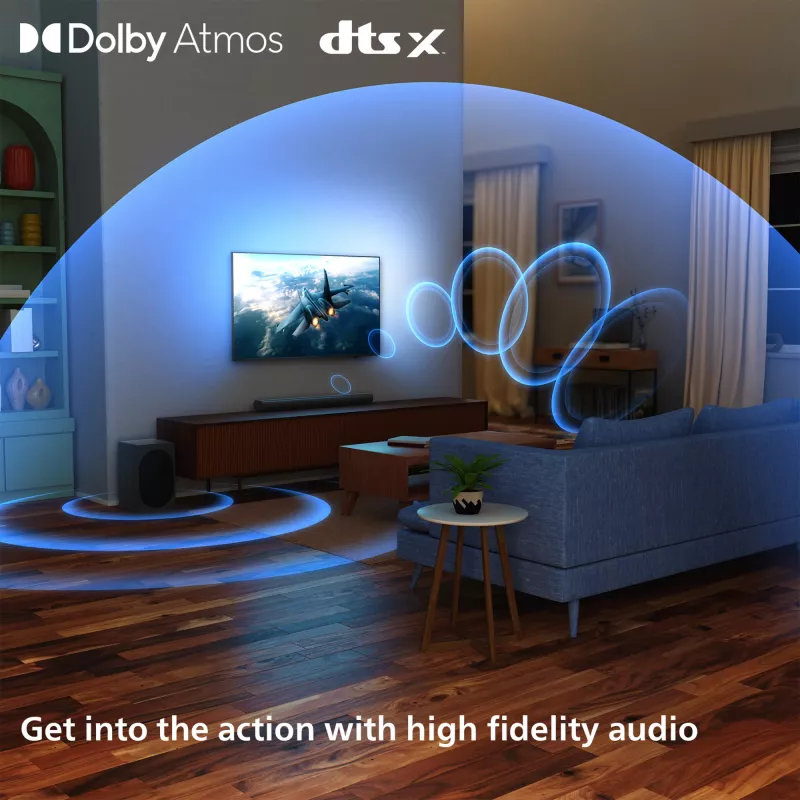 Garsiakalbis Soundbar Philips TAB6100/10 2.1 kanalų 80 W RMS Dolby Atmos