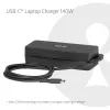 CLUB 3D USB-C įkroviklis nešiojamam kompiuteriui 140 W, kintamosios srovės maitinimas, universali suderinamumas, 1 m kabelis, juodas
