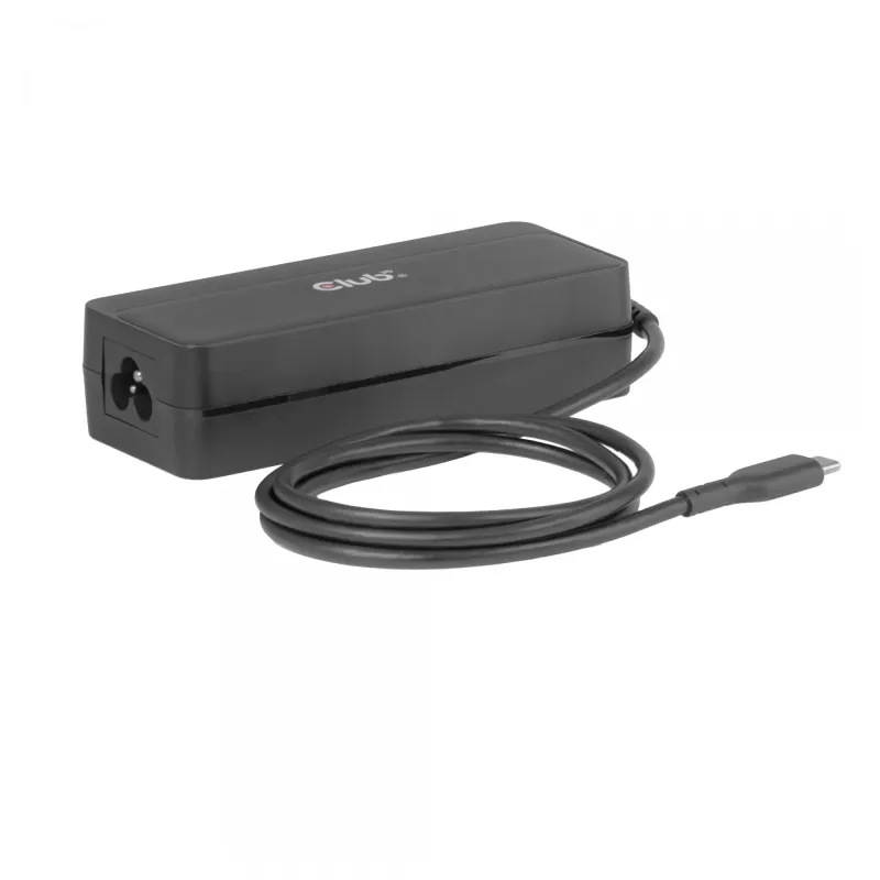 CLUB 3D USB-C įkroviklis nešiojamam kompiuteriui 140 W, kintamosios srovės maitinimas, universali suderinamumas, 1 m kabelis, juodas