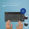 R-Go Tools ergonominė klaviatūra R-Go Compact Break, kompaktiška klaviatūra su pertraukų programine įranga, QWERTY (NORDIC), Bluetooth, juoda