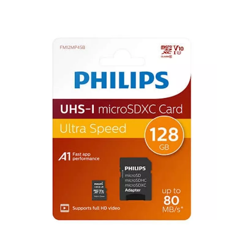 Philips FM12MP45B/00 atminties kortelė 128 GB MicroSDXC UHS-I Class 10