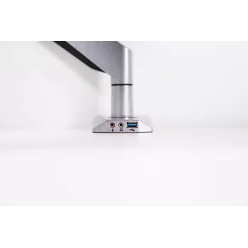 BakkerElkhuizen Smart Office 11 Vieno monitoriaus ranka, Spaustuvas/Grommet, 9 kg, 25,4 cm (10 colių), 68,6 cm (27 coliai), 100 x 100 mm, Juoda, Sidabrinė