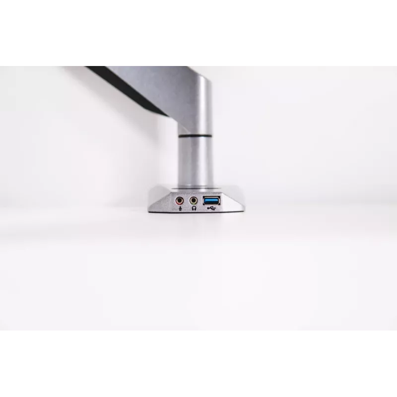 BakkerElkhuizen Smart Office 11 Vieno monitoriaus ranka, Spaustuvas/Grommet, 9 kg, 25,4 cm (10 colių), 68,6 cm (27 coliai), 100 x 100 mm, Juoda, Sidabrinė