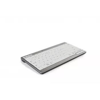 BakkerElkhuizen UltraBoard 950 Wireless US Qwerty, Mini, belaidė, Bluetooth, žirklinis mechanizmas, QWERTY, šviesiai pilka, balta